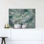 Tropical Leaves πάνελ/πλάτη εστίας κουζίνας