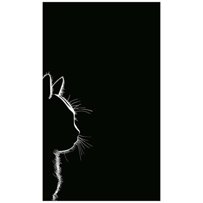 SILHOUETTE CAT - Μαυροπίνακας Plexi Fun