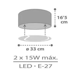 SPORTS TENNIS πλαφονιέρα διπλού τοιχώματος