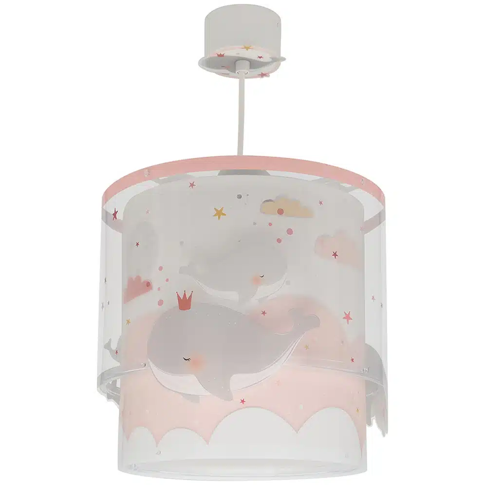 WHALE DREAMS PINK παιδικό φωτιστικό οροφής