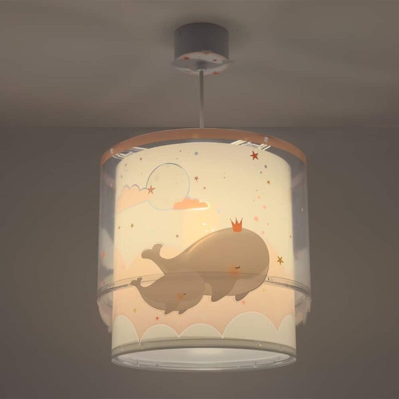 WHALE DREAMS PINK παιδικό φωτιστικό οροφής