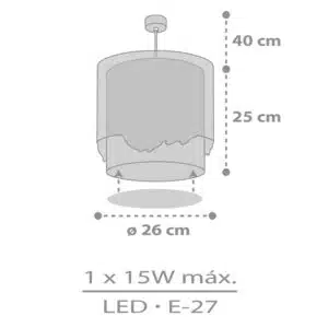 WHALE DREAMS PINK μονόφωτο κρεμαστό οροφής