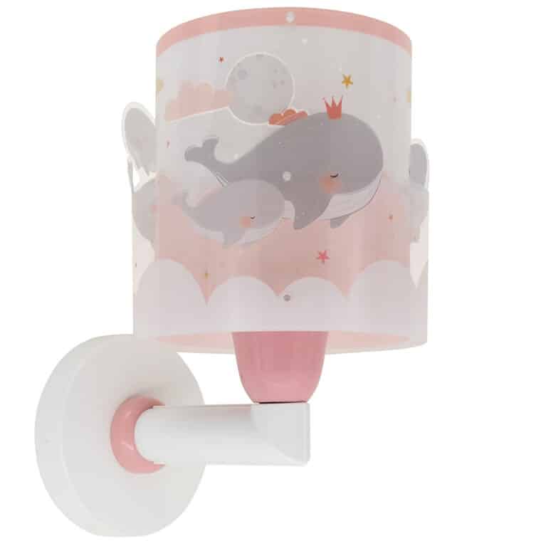 WHALE DREAMS PINK απλίκα τοίχου παιδικό φωτιστικό