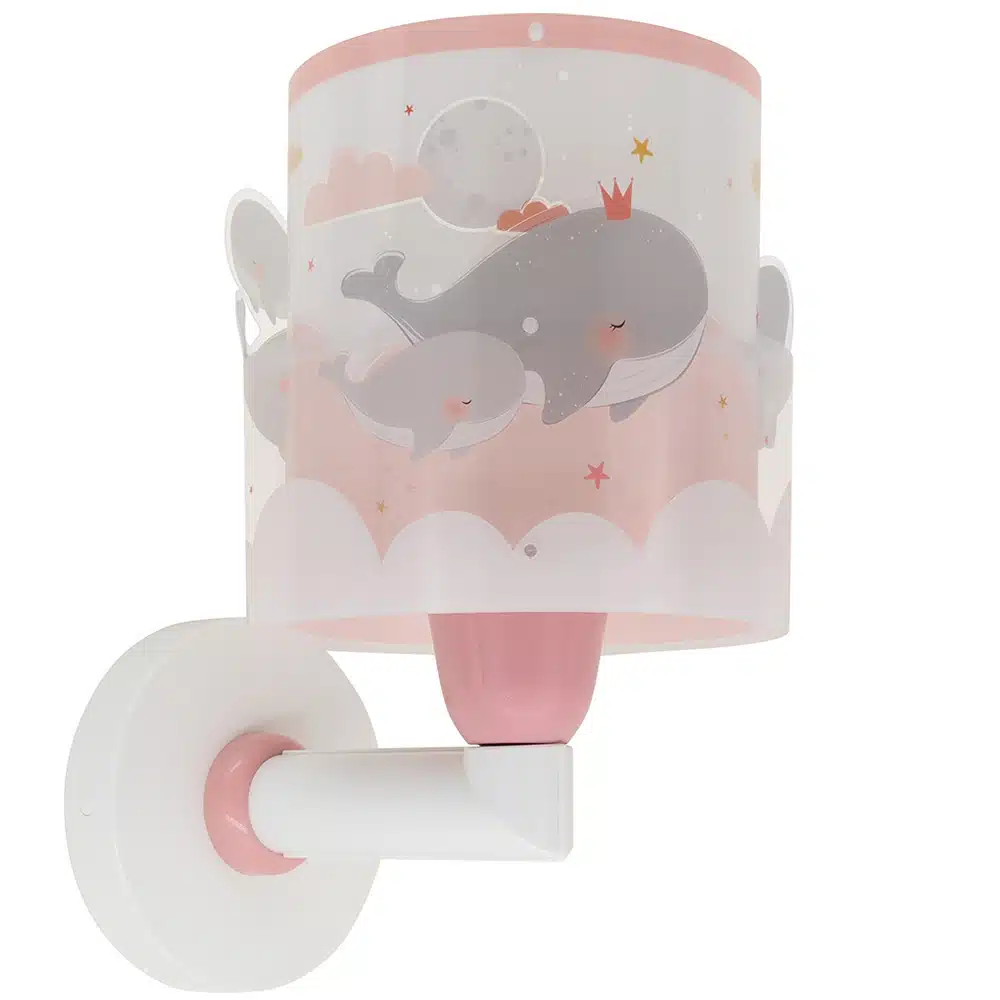 WHALE DREAMS PINK απλίκα τοίχου παιδικό φωτιστικό