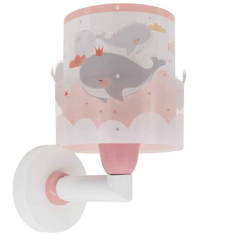 WHALE DREAMS PINK απλίκα τοίχου παιδικό φωτιστικό