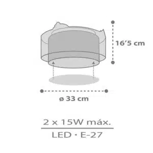 BABY CHICK πλαφονιέρα διπλού τοιχώματος