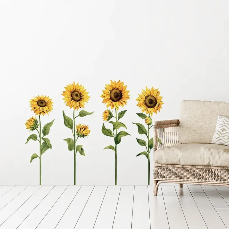 Sunflowers αυτοκόλλητα τοίχου βινυλίου