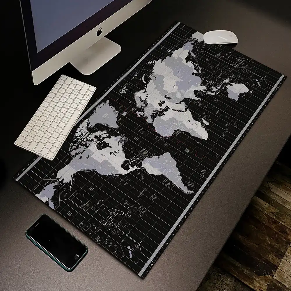 BLACK MAP - MyPad Desk Mat