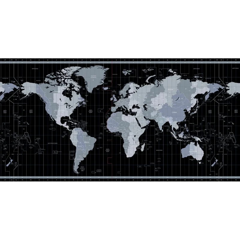BLACK MAP - MyPad Desk Mat