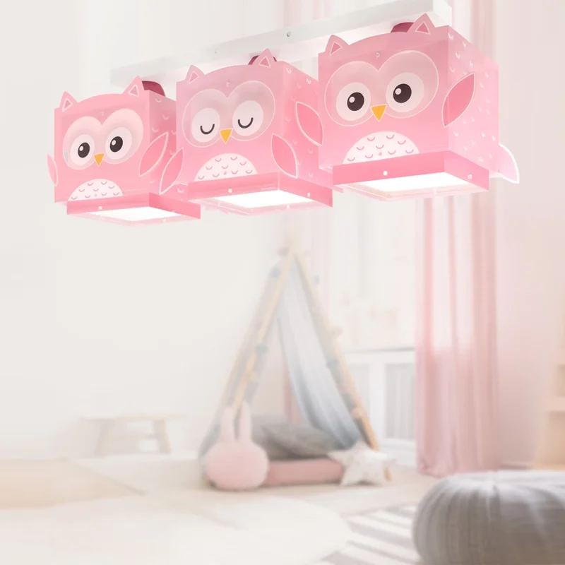 Little Pink Owl τρίφωτο οροφής που φωσφορίζει στο σκοτάδι