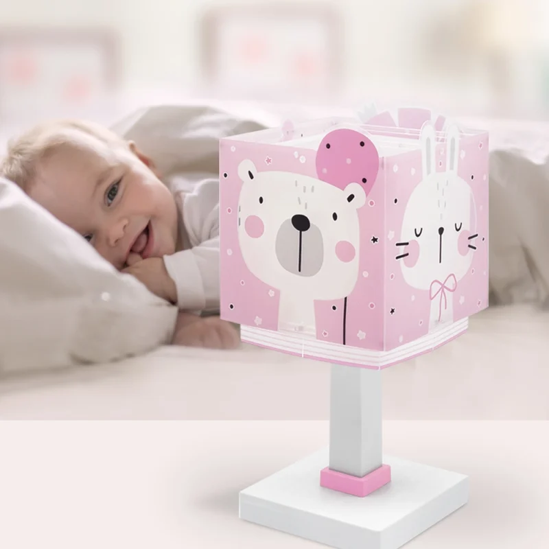 Baby Jungle Pink κομοδίνου παιδικό φωτιστικό