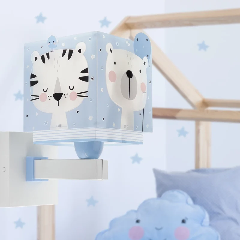 Baby Jungle Blue απλίκα τοίχου με ζωάκια που φωσφορίζουν στο σκοτάδι