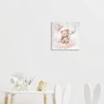 Bear with baloons ξύλινο κάδρο