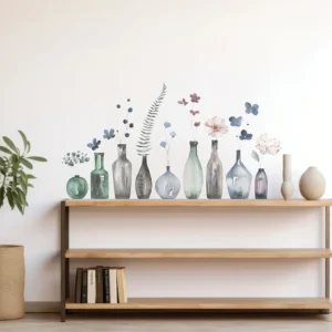 FLOWERS IN BOTTLES αυτοκόλλητα βινυλίου