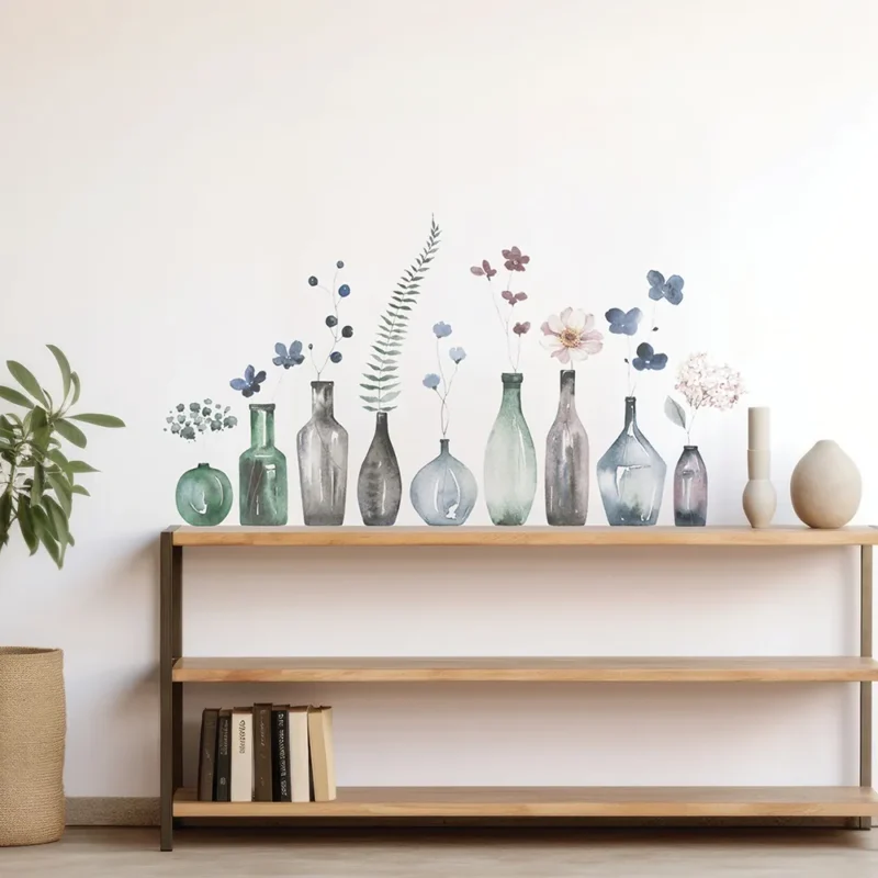 Flowers in Bottles αυτοκόλλητα τοίχου
