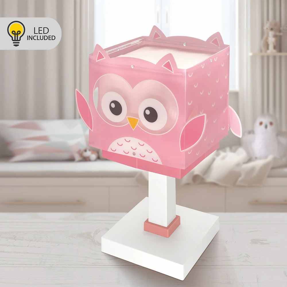 64481N_AM Little Pink Owl επιτραπέζιο φωτιστικό