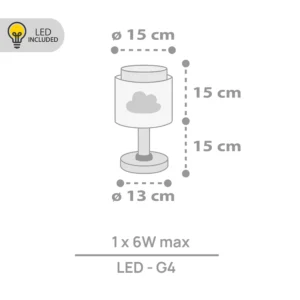 Baby Dreams Gray επιτραπέζιο φωτιστικό