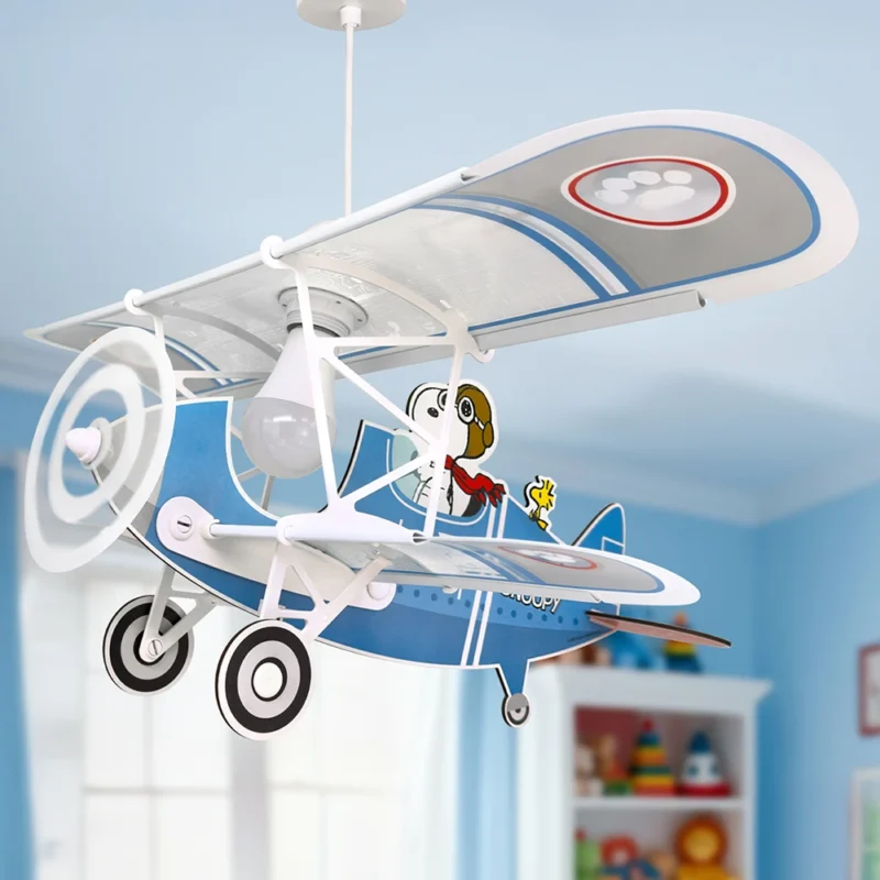 Snoopy κρεμαστό φωτιστικό σχήμα αεροπλάνο