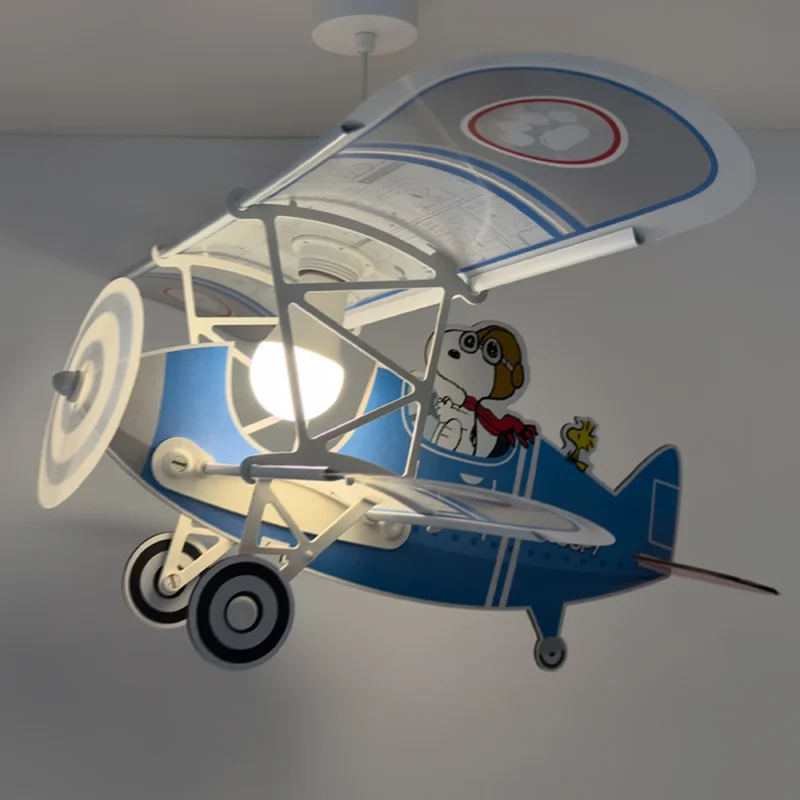 Snoopy κρεμαστό φωτιστικό σχήμα αεροπλάνο