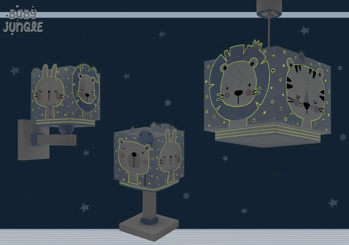 Baby Jungle blue συλλογή παιδικών φωτιστικών